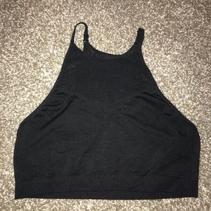 Black High Neck Bralette/Crop Top